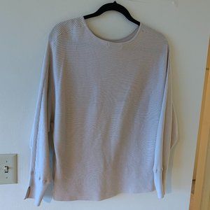 French Brand Cozy Batwing Sweater (light pink/beige)